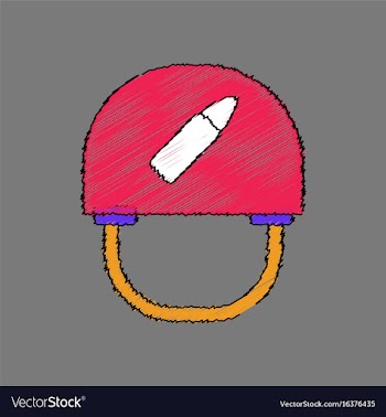 Flat shading style icon military helmet with vector image