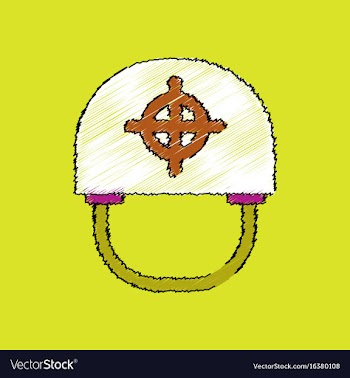 Flat shading style icon military helmet with vector image