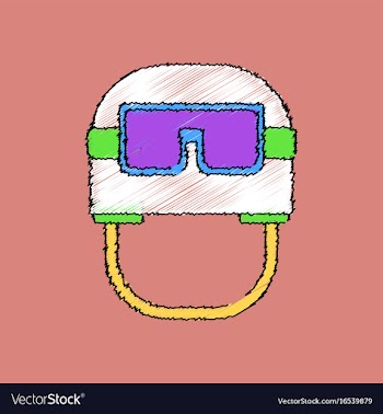 Flat shading style icon military helmet with vector image