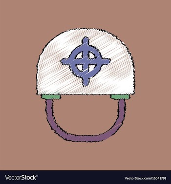 Flat shading style icon military helmet with vector image