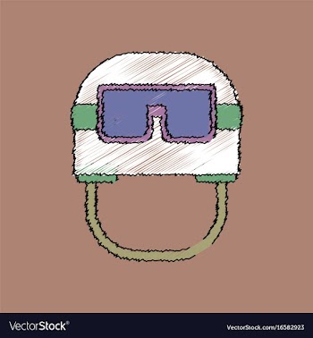 Flat shading style icon military helmet with vector image