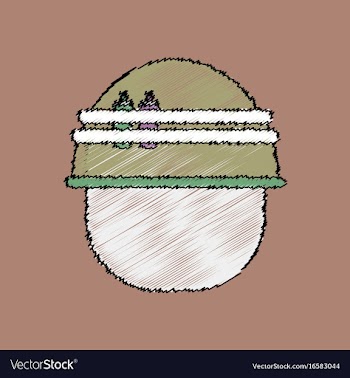 Flat shading style icon military helmet with vector image