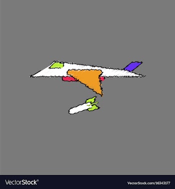 Flat shading style icon military jet fighter vector image