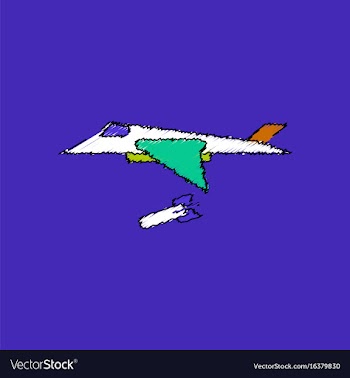 Flat shading style icon military jet fighter vector image