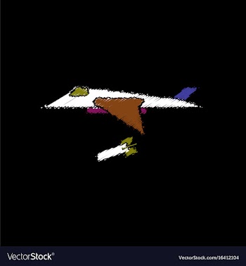 Flat shading style icon military jet fighter vector image