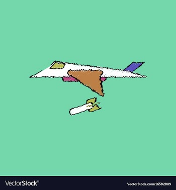 Flat shading style icon military jet fighter vector image