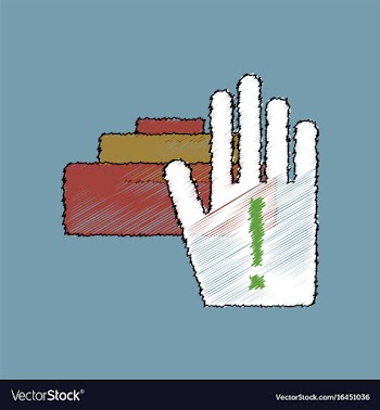 Flat shading style icon military mine and hand vector image