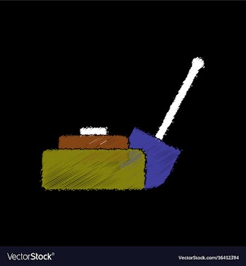 Flat shading style icon military mine and shovel vector image