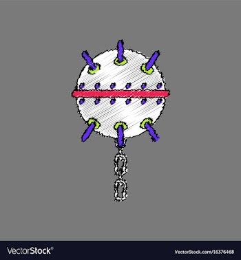 Flat shading style icon military naval mine vector image