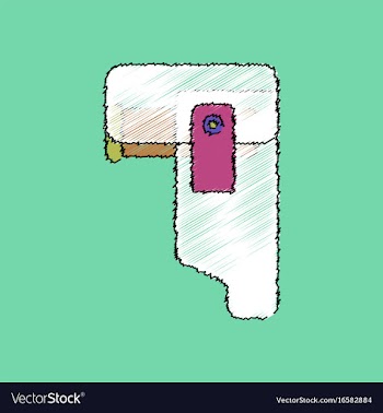Flat shading style icon military pistol holster vector image