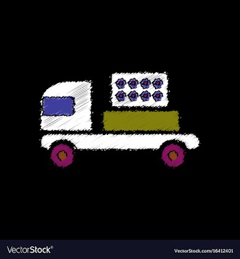 Flat shading style icon military rocket launcher vector image
