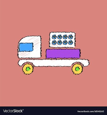 Flat shading style icon military rocket launcher vector image