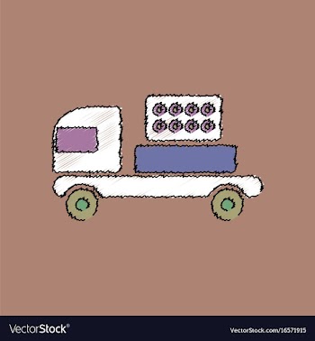 Flat shading style icon military rocket launcher vector image