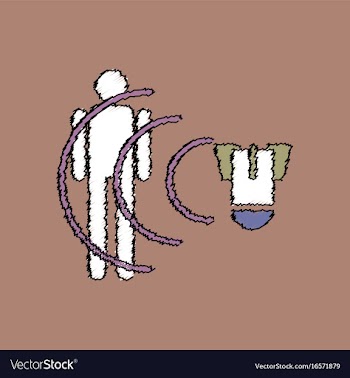 Flat shading style icon military shell blast wave vector image