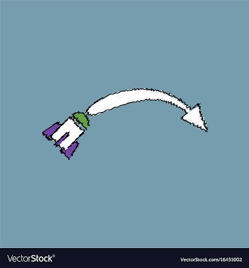 Flat shading style icon military shell trajectory vector image