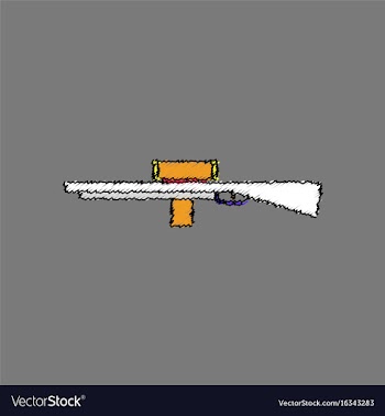 Flat shading style icon military sniper rifle vector image