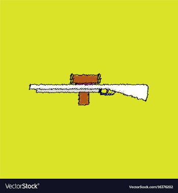 Flat shading style icon military sniper rifle vector image