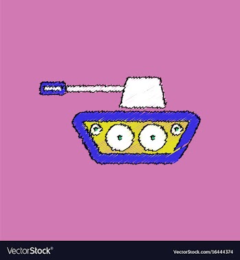 Flat shading style icon military tank vector image
