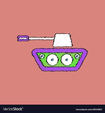 Flat shading style icon military tank vector image
