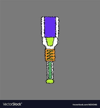 Flat shading style icon military tool vector image