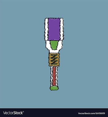 Flat shading style icon military tool vector image
