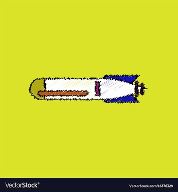 Flat shading style icon military weapon torpedo vector image