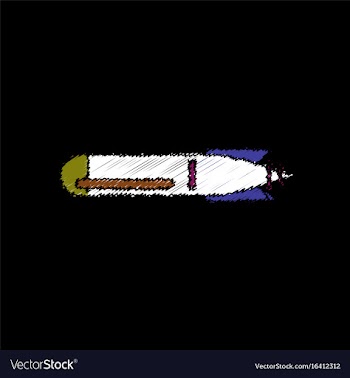 Flat shading style icon military weapon torpedo vector image