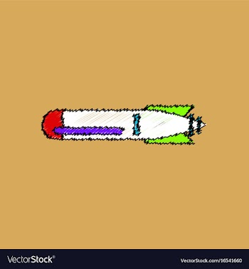 Flat shading style icon military weapon torpedo vector image