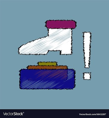 Flat shading style icon mine and foot vector image