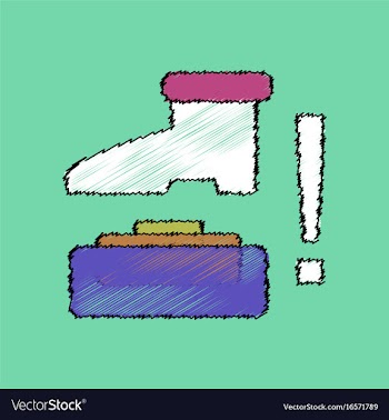 Flat shading style icon mine and foot vector image