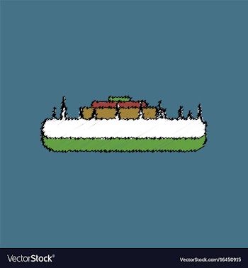 Flat shading style icon mine on ground vector image