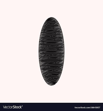 Flat shading style icon mitochondrion vector image