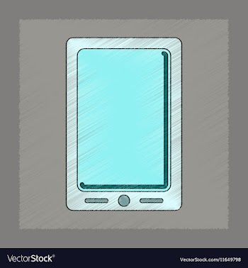 Flat shading style icon mobile phone vector image