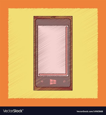 Flat shading style icon mobile phone vector image