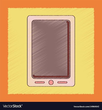 Flat shading style icon mobile phone vector image