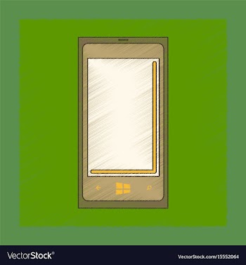 Flat shading style icon mobile phone vector image