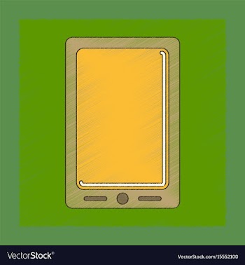 Flat shading style icon mobile phone vector image