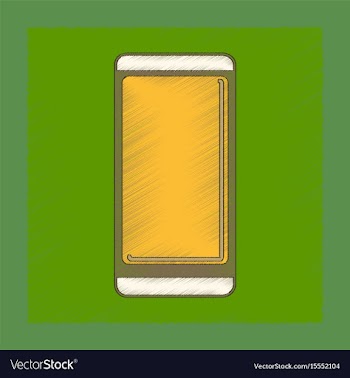 Flat shading style icon mobile phone vector image