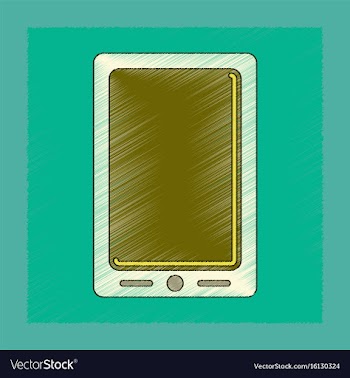 Flat shading style icon mobile phone vector image