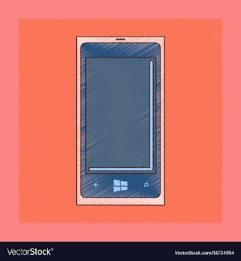 Flat shading style icon mobile phone vector image