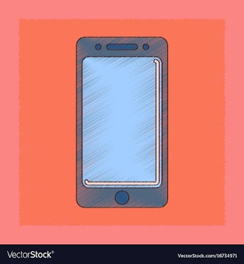 Flat shading style icon mobile phone vector image