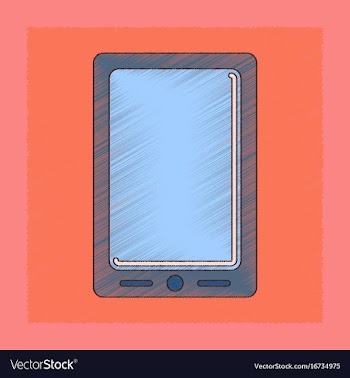 Flat shading style icon mobile phone vector image