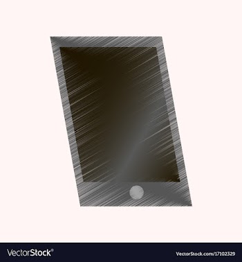 Flat shading style icon mobile phone vector image