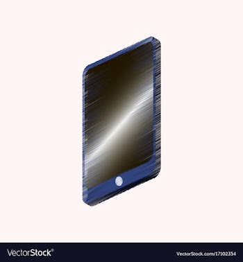 Flat shading style icon mobile phone vector image