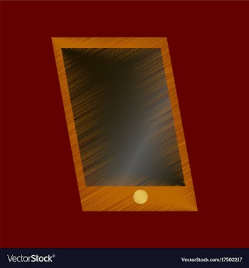Flat shading style icon mobile phone vector image