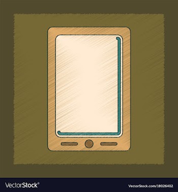 Flat shading style icon mobile phone vector image