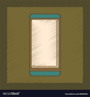 Flat shading style icon mobile phone vector image