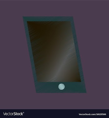 Flat shading style icon mobile phone vector image