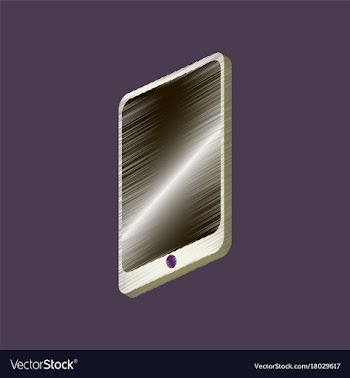 Flat shading style icon mobile phone vector image