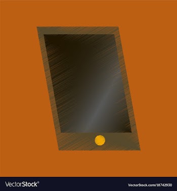 Flat shading style icon mobile phone vector image